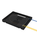 Rear view of LGX Cassette PLC Splitter Module SC/UPC cassette.