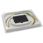 Internal structure of LGX Cassette PLC Splitter Module SC/UPC showing fiber layout.