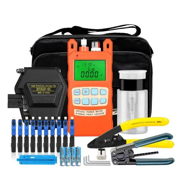 Alat Penyambung Gentian Optik Asas dengan Meter Kuasa