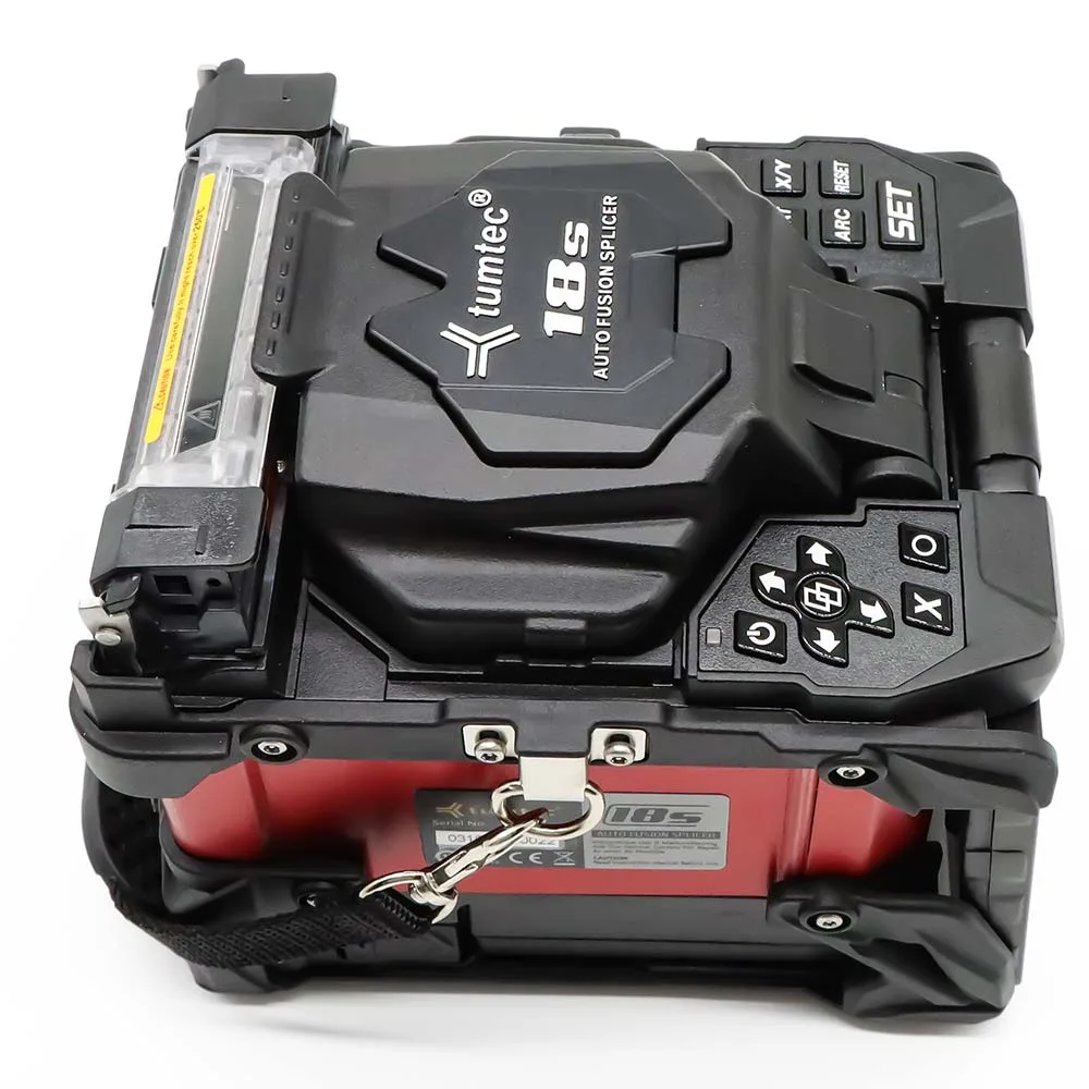 Giuntatrice a fusione con scanalatura a V in fibra ottica laterale