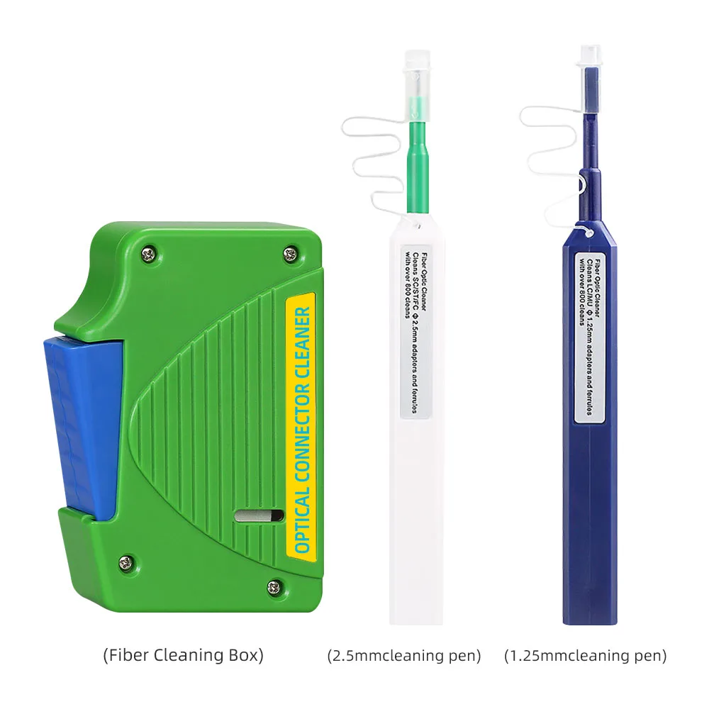 Kit de ferramentas de limpeza de fibra óptica 14 em 1 com caneta de limpeza