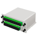 Close-up of connector on LGX Cassette PLC Splitter.