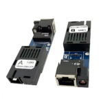 Side view of Gigabit Ethernet Fiber Media Converter.