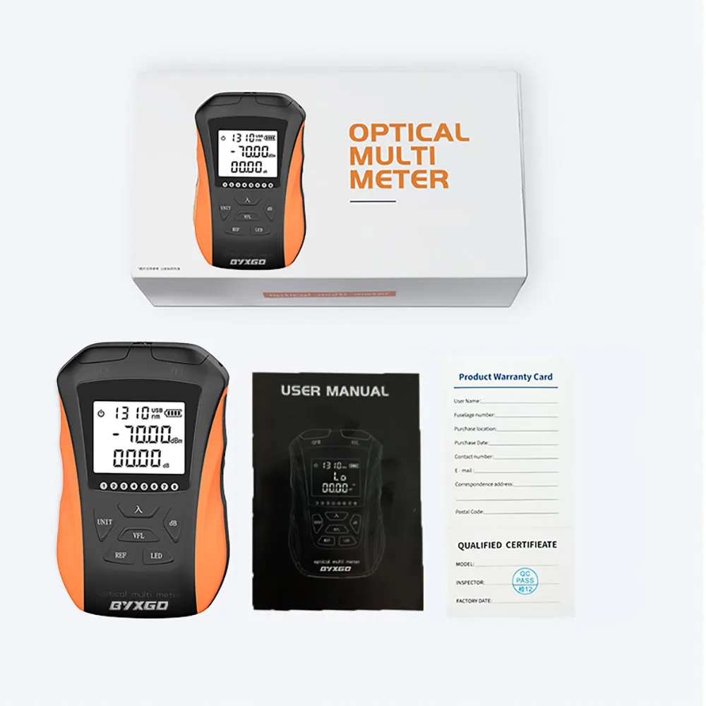 Y8 VFL OPM 6-in-1 RJ45 Network Cable Tester & Tracer 3 types Packaging box