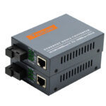 1 Pair Netlink Fiber Media Converter, 10/100/1000Mbps, Single Mode, 20/30KM SC Port, POE, GSM