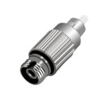 Rear view of Adjustable FC/UPC Fiber Optic Attenuator showing connector end.