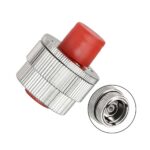 Disassembled view of Adjustable Fiber Optic Attenuator FC-FC Type showing internal components.