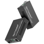 Side view of a pair of 1.25G SFP Fiber Optic Transceivers.