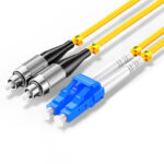 FC/UPC to LC/UPC Fiber Optic Patch Cable, Singlemode OS2, Duplex, 9/125μm, PVC