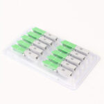 Packaging of FTTH SC/APC Fiber Optic Fast Connectors.