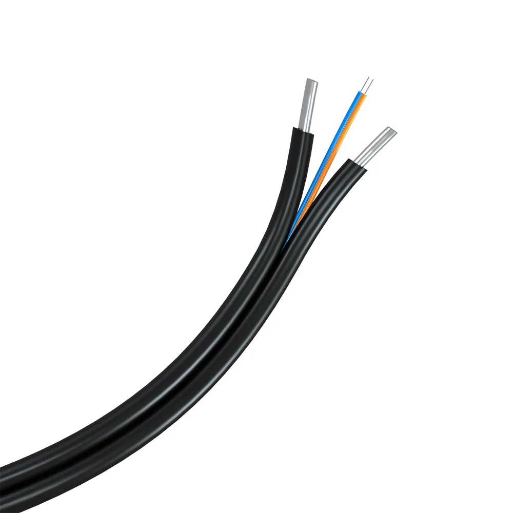 Cabo de fibra óptica LSZH - Conector borboleta de aço GJXH-1,2,4B6 para instalação interna em FTTH