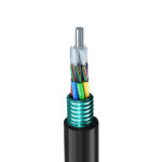Outdoor GYTS 4 Core Aluminum Armored Aerial Duct Fiber Optic Cable, 2-288 Core Optional, Loose Tube