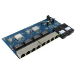 Detailed view of Gigabit Fiber Optic Switch components.