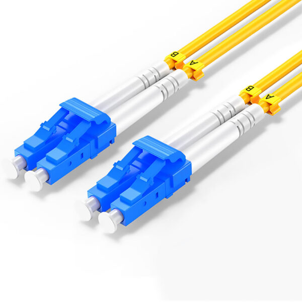 LC-LC 1m(3FT)/2mm Duplex Single Mode Fiber Patch Cable, UPC, LSZH, Yellow (1m, 2m, 3m, 5m)