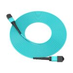 MPO to MPO Patch Cable coiled in a circle