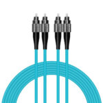 50/125µm Multimode OM3 Fiber Patch Cable, FC UPC to FC UPC Duplex, 10Gb, LSZH