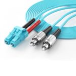 Customized Multimode OM3 Fiber Optic Patch Cord LC-FC connectors