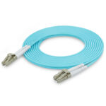 LC UPC to LC UPC Duplex Fiber Patch Jumper Cable used in various networking applications