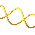 SC/APC to FC/APC Simplex Fiber Patch Cable bent to show flexibility