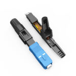 Internal structure of SC/UPC Fiber Optic Fast Connector showing components.