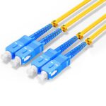 SC/UPC to SC/UPC Duplex Fiber Patch Cable, Single Mode 9/125μm, 2.0mm, OFNR Riser, 2 Fibers