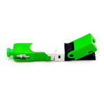 SC/APC Fiber Fast Connector opened and laid flat.