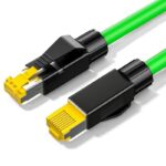 8 Core RJ45 Connector Shielded Industrial Ethernet Cable Gold Plated