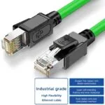 Kabel krosowy Ethernet CAT5E z podwójnym ekranowaniem, zielony