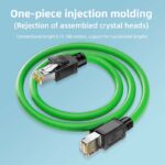 CAT5E Double Shielded Silver RJ45 Connector Green