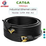 CAT6A RJ45 Connector Industrial Ethernet Cable 10Gbps S/FTP Shielded
