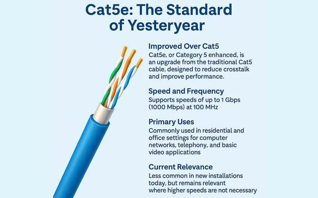 تحسينات السرعة والأداء Cat5e