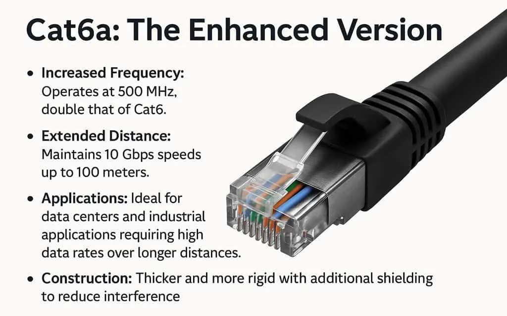 سرعات كابل Cat6a وتحسينها