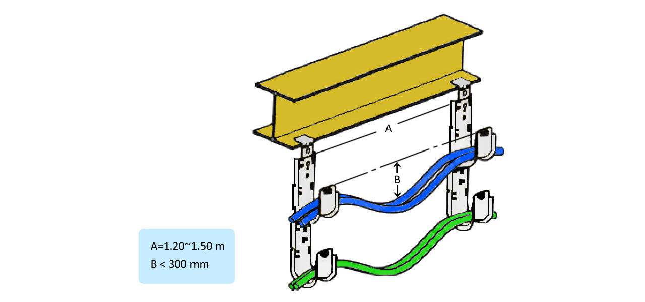 2-inch wide base J Hook with polypropylene overmold, 50 lbs load