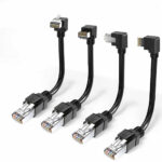 Left-angle RJ45 patch cable