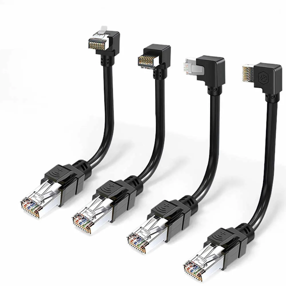 Câble de brassage RJ45 coudé à gauche