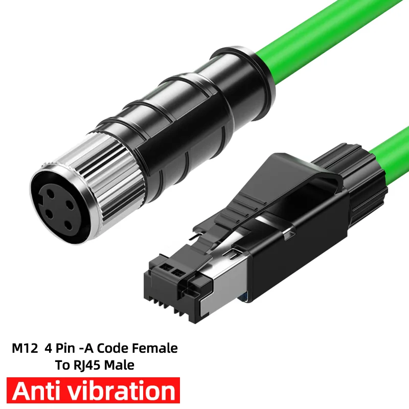 M12 4핀 A-코드 암컷 - RJ45