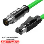 M12 4핀 A-코드 수-RJ45