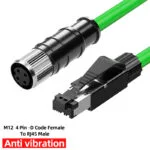 M12 4핀 D-코드 암컷 - RJ45