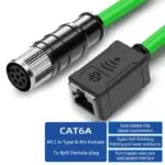 M12 A codiertes 8-poliges Buchse auf RJ45 Buchse S/FTP-Kabel