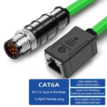 M12 A coded 8 Pin Male to RJ45 Female S/FTP Cable