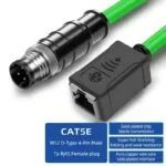 M12 D-kodiertes 4-poliges Stecker-auf-RJ45-Buchse-S/FTP-Kabel