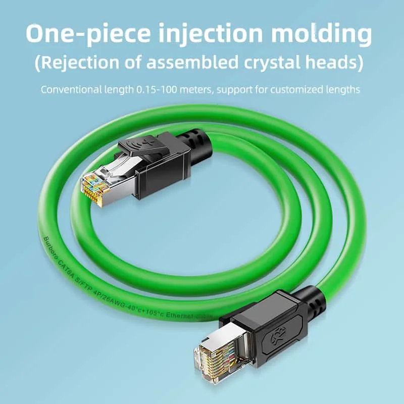 Kabel LAN CAT6A 10 Gb/s Jednoczęściowy formowany wtryskowo