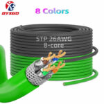 Oxygen-Free Copper 26AWG CAT6A S/FTP CM Cable 8 Colors