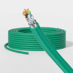 Oxygen-Free Copper 26AWG CAT6A S/FTP CM Cable - Dark Green
