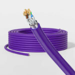 Oxygen-Free Copper 26AWG CAT6A S/FTP CM Cable - Purple