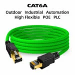 Złącze RJ45 CAT6A 26AWG ekranowane (S/FTP) do przemysłowej sieci Ethernet o długości 0.3 m (1 stopa)