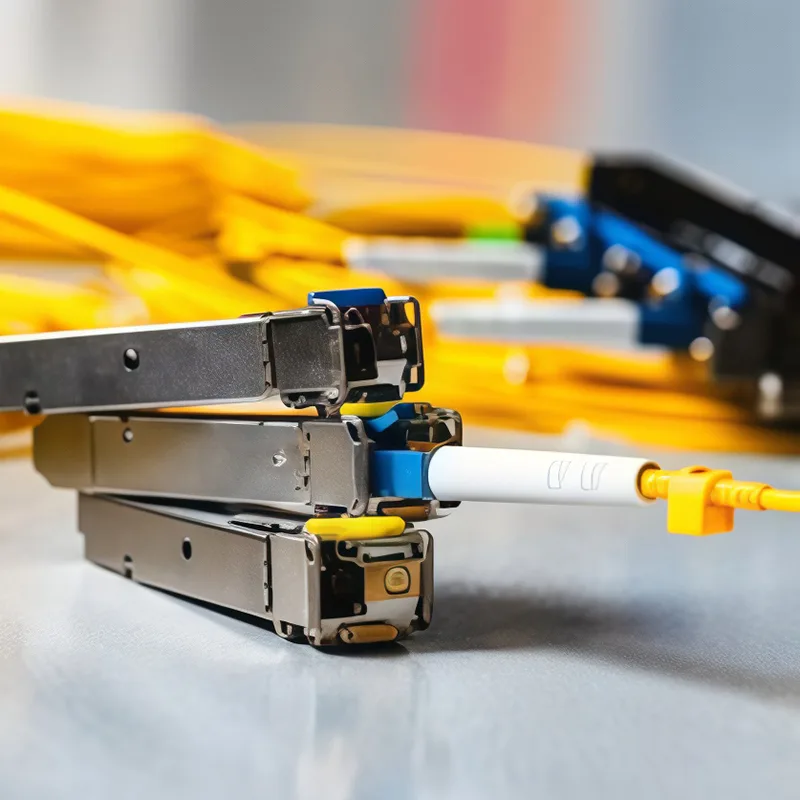 Conexão de cabo de fibra óptica com conector LC CWDM vs DWDM