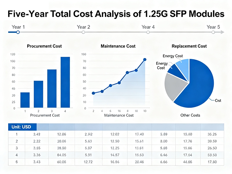 Five-Year Total Cost Analysis of 1.25G SFP Modules