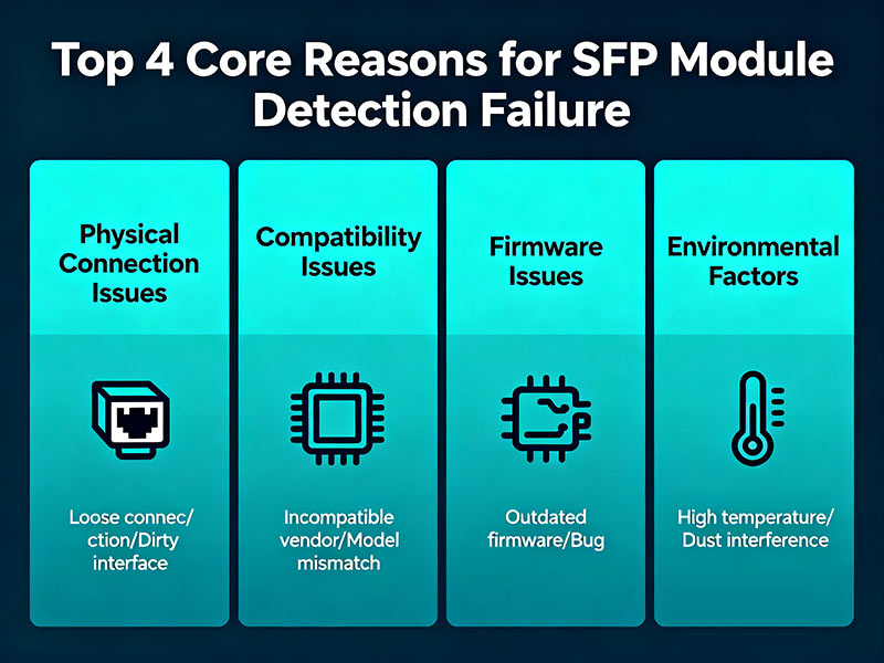 Four core reasons for SFP module detection failure