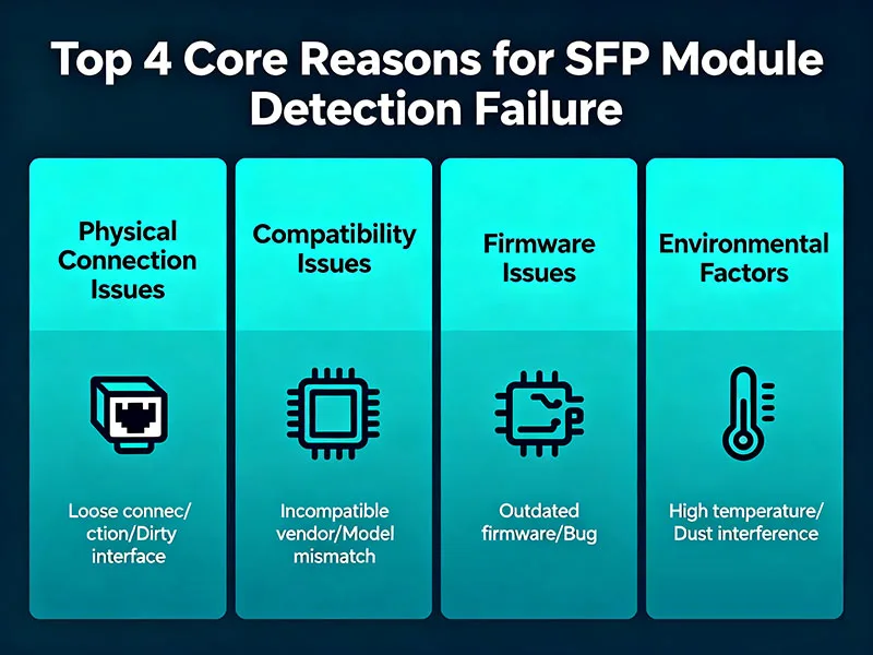 Four core reasons for SFP module detection failure